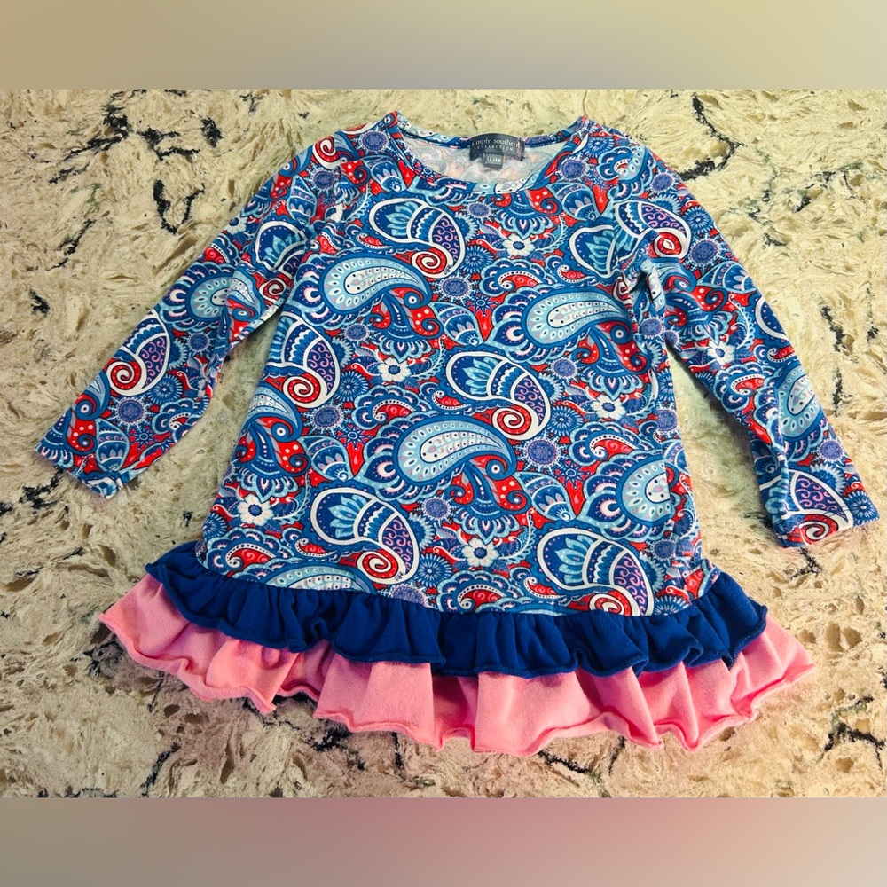 Simply Southern Paisley Ruffle Dress